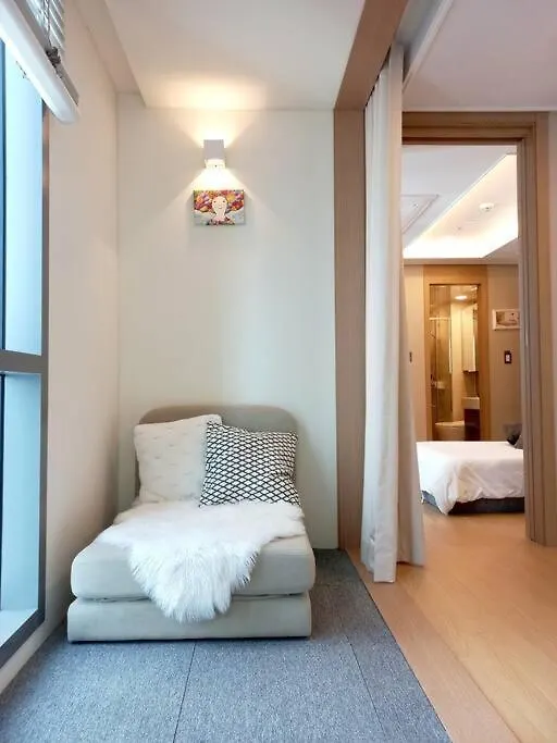 Aparthotel Mansion216, Haeundae Beach'S New Residence Is 2 Minutes Away From Haeundae Station And Offers Luggage Storage Service And Early Check-In, 31St Floor City View Pusan Jižní Korea